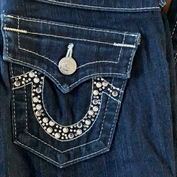 True religion dark blue jeans - Picture 2 of 5